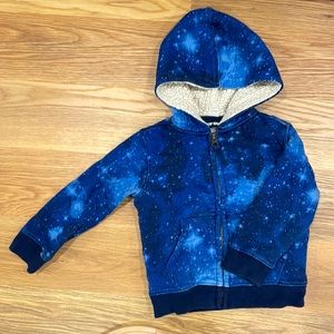 Lands end warm hoodie space pattern